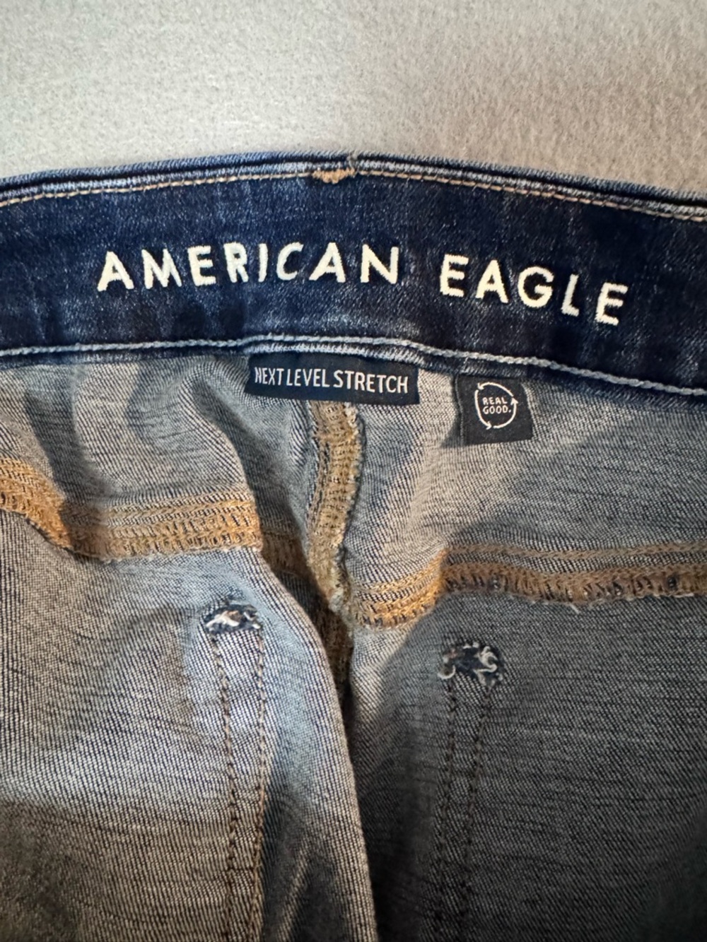 American Eagle Outfitters Dark Blue skinny kick Jeans - Picture 6 of 10